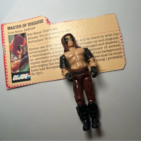 1984 Gijoe Dreadnok Leader Zartan Action Figure 3.75 Incomplete W/file Card - Picture 1 of 3